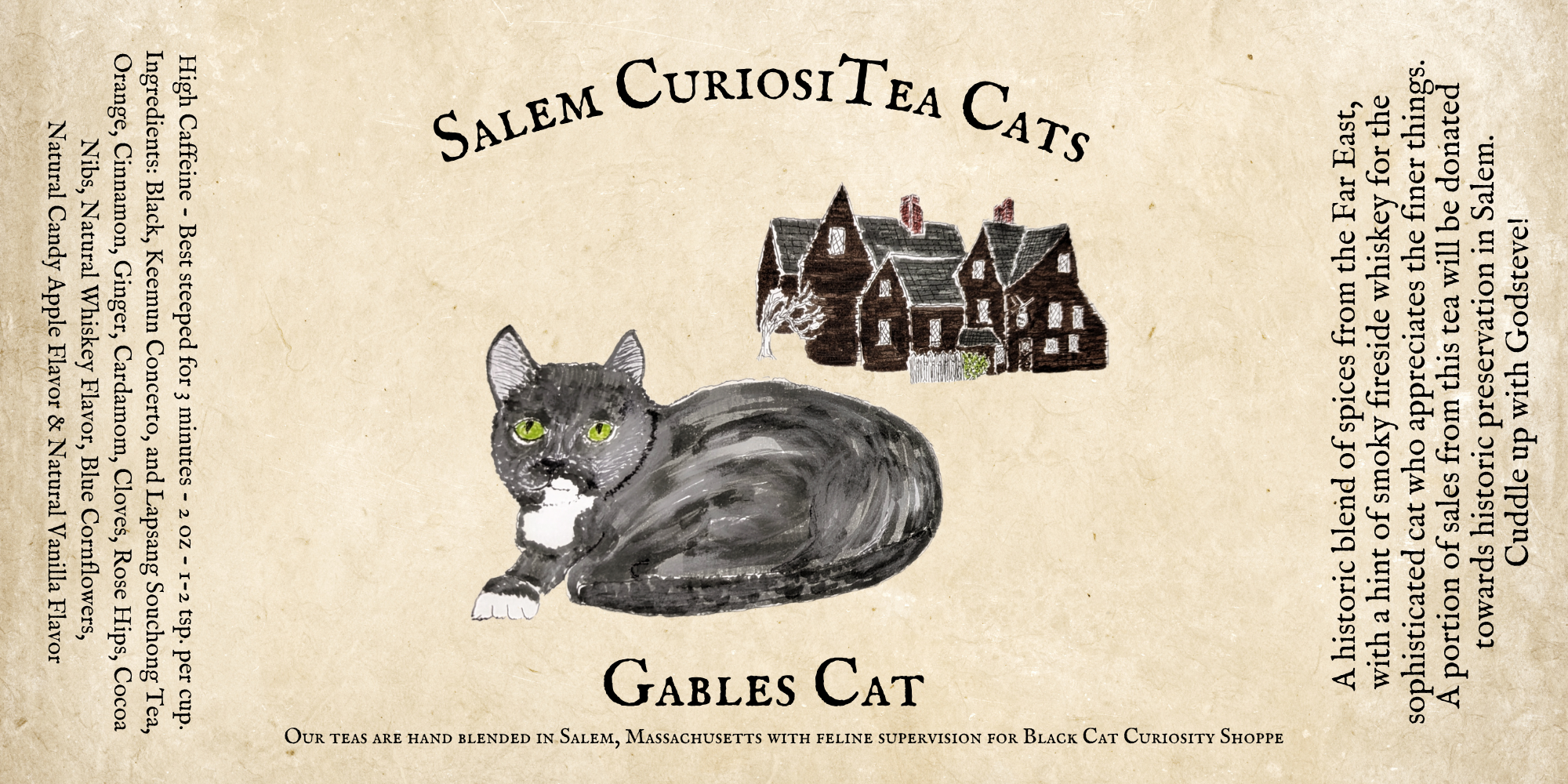 CuriosiTea Gables Cat Tea 2oz